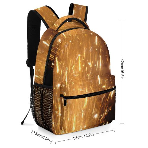 yanfind Children's Backpack Fireworks Diwali Year's Eve Light Midnight Fte Gold Event Preschool Nursery Travel Bag