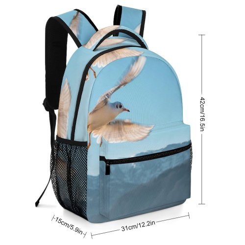yanfind Children's Backpack Freedom Seagull Sunset Austria Landscape Daylight Avian Travel Light Landing Plumage Preschool Nursery Travel Bag