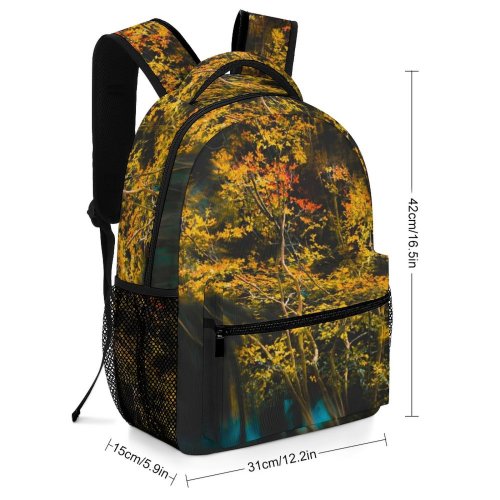yanfind Children's Backpack Colours Leaf Plant Creative Pictures Outdoors Tree Grass Maple Art Autumn Preschool Nursery Travel Bag