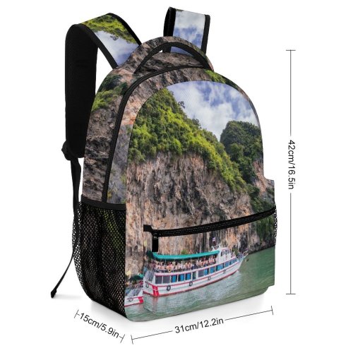 yanfind Children's Backpack Bay Journey Beautiful Coast Tourism Vacation Coastline Clouds Adventure Landscape Transport Travel Preschool Nursery Travel Bag