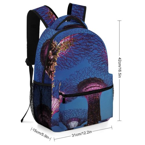 yanfind Children's Backpack Bay Gardens Tourist Beautiful City Design  Lights Singapore Famous Attraction Destination Preschool Nursery Travel Bag