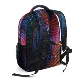 yanfind Children's Backpack Festive Inspiration Vibrant Holographic Shimmer Purple Magic Dark Design Decor Shiny Preschool Nursery Travel Bag