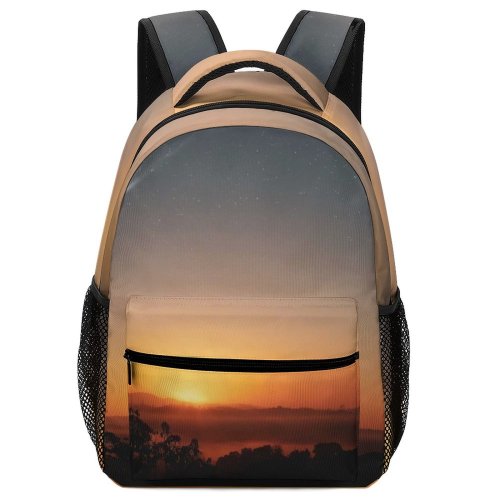 yanfind Children's Backpack Exploration Afterglow Scenery Sunset Galaxy Atmosphere Sunrise Scenic Astronomy Outdoors Preschool Nursery Travel Bag