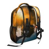yanfind Children's Backpack Golden Fog Forest Sunset Landscape Evening Light Mist Sunrise River Outdoors Preschool Nursery Travel Bag