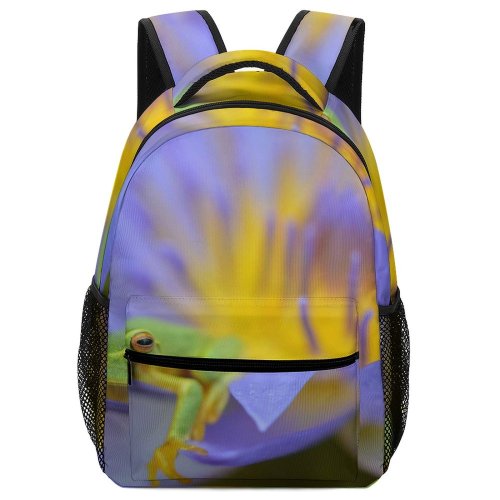 yanfind Children's Backpack Frog Amphibian Wildlife Flower Cairns Australia Plant Relaxing Tree Petal Bokeh Preschool Nursery Travel Bag