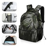 yanfind Children's Backpack Greenery Speckled Leaf Leaves Grey Frost  Outdoors Snow Preschool Nursery Travel Bag