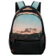 yanfind Children's Backpack Golden Silhouettes City Dark Buildingss Lights Scenery Cityscape Clouds Sunset Landscape Mountains Preschool Nursery Travel Bag