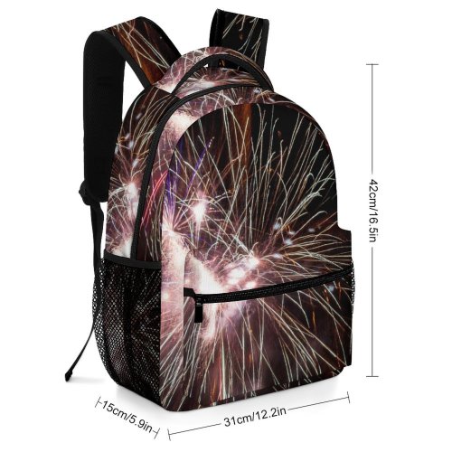 yanfind Children's Backpack Fireworks Display Light Tracer Diwali Midnight Night Darkness Event Preschool Nursery Travel Bag