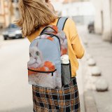 yanfind Children's Backpack Young Stripe Funny Kitten Portrait Curiosity Cute Little Staring Sit Cat Pretty Preschool Nursery Travel Bag