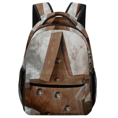 yanfind Children's Backpack Family Plant Design Rusty Room Light Bulbs Wall Concrete Art Decoration Preschool Nursery Travel Bag