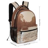 yanfind Children's Backpack Amsterdam Canal Sunlight Sunset  Sunrays Travel  Sunrise Boat River Transportation Preschool Nursery Travel Bag
