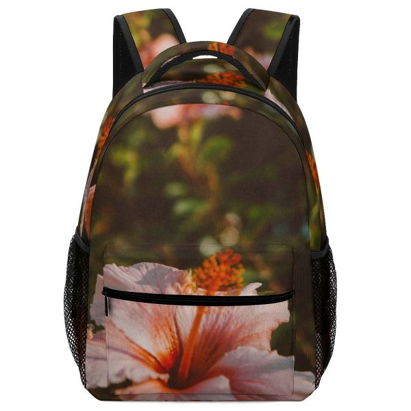 yanfind Children's Backpack  Beautiful Delicate Petal Growth Blooming Pollen Garden Hibiscus Outdoors Flora Summer Preschool Nursery Travel Bag