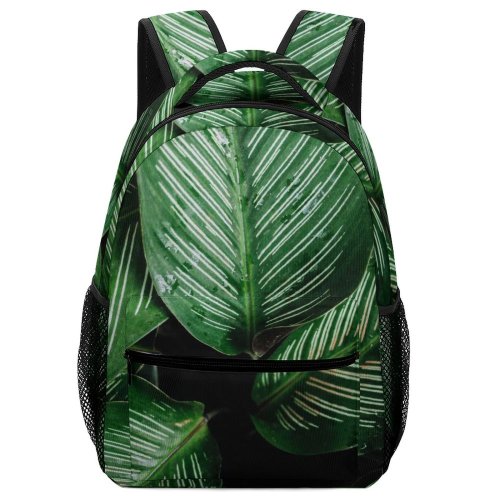 yanfind Children's Backpack Flora Foliage Plants Dew Colour Garden Texture Leaves Dewdrops Growth Preschool Nursery Travel Bag