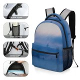 yanfind Children's Backpack Fog Vehicle Transportation Boat Stockholm Sweden Outdoors City Hall Watercraft Vessel Mist Preschool Nursery Travel Bag