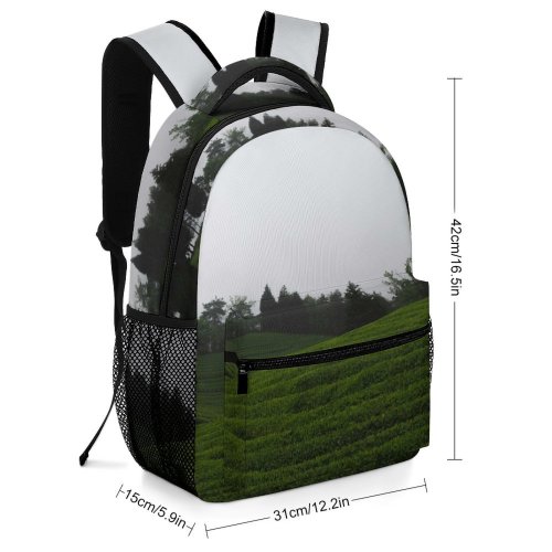 yanfind Children's Backpack Countryside Plant Domain Mound Slope Pictures Grassland Outdoors Grey Sheep Grass Preschool Nursery Travel Bag