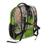 yanfind Children's Backpack Outdoors Cat   Park Wild Felidae Carnivore Grass Fur Whiskers Wildlife Preschool Nursery Travel Bag