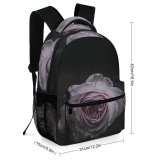 yanfind Children's Backpack Flower Rose Plant Flora  Grey Petal Moody Floral Dark Tones Minimal Preschool Nursery Travel Bag