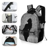 yanfind Children's Backpack Backlit Shadows Figure Silhouette  Shillouette Shillouettes Preschool Nursery Travel Bag