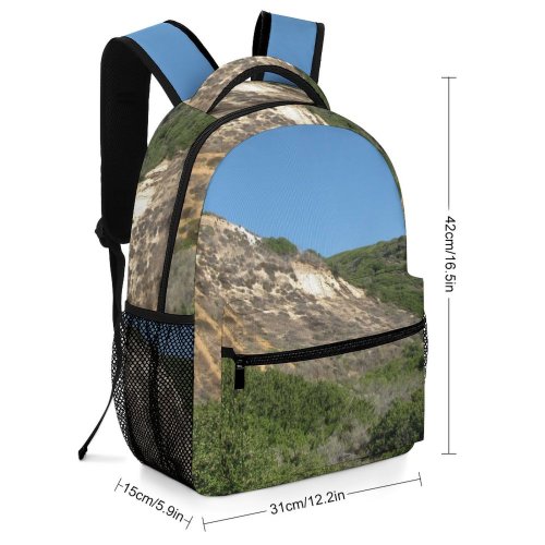 yanfind Children's Backpack Canyon Sky Ridge Hills Geology Rocks Bushes Trees Landscape Outdoor Panorama Preschool Nursery Travel Bag