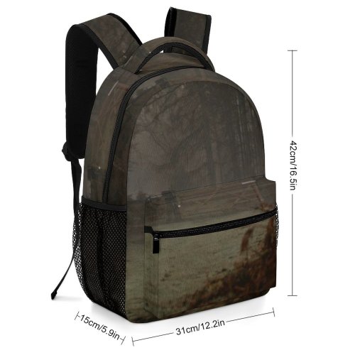yanfind Children's Backpack Countryside Outdoors Building Rural Art United  Housing Hut Tree Plant Fog Preschool Nursery Travel Bag