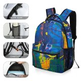yanfind Children's Backpack Art Expressionism Vibrant Strokes Colorful Abstract Artsy Expression Artistic Contemporary Texture Preschool Nursery Travel Bag
