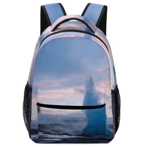yanfind Children's Backpack Eruption Geyser Sky Iceland  Domain Public Geysir Outdoors Wallpapers Images Preschool Nursery Travel Bag