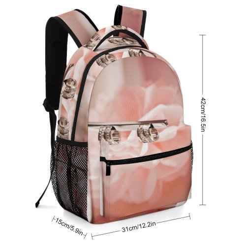 yanfind Children's Backpack Elegant Luxury Silver Wedding Rings Jewelry Flower Gold Preschool Nursery Travel Bag