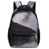 yanfind Children's Backpack Fog Outdoors Plant Tree  Mist Abies Fir Winter Stock Preschool Nursery Travel Bag