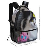yanfind Children's Backpack Funny Curiosity Sit Love Little Pretty  Portrait Stripe Kitten Whisker Downy Preschool Nursery Travel Bag