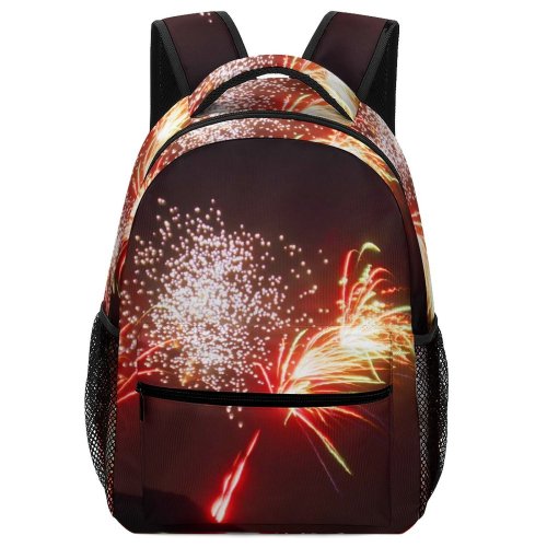 yanfind Children's Backpack Fireworks Independence Light Show Street Midnight Diwali Festival Event Fte Preschool Nursery Travel Bag