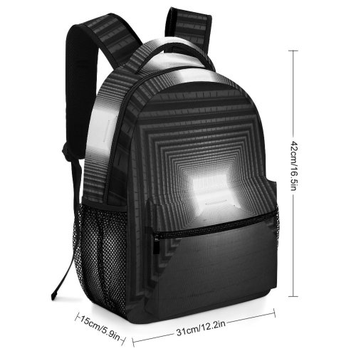 yanfind Children's Backpack Dark Design Sunlight Empty Daylight Passage Hallway Architecture Walls Concrete Ceiling Preschool Nursery Travel Bag