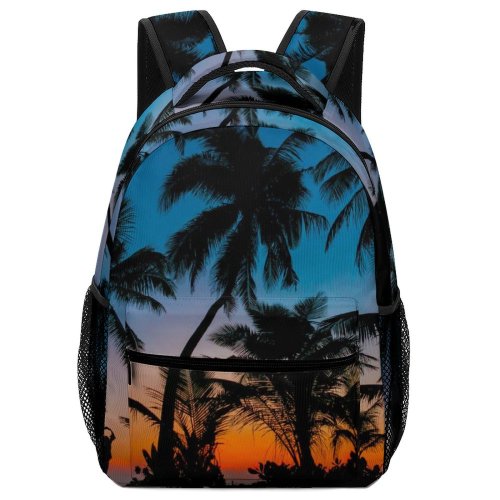 yanfind Children's Backpack Goal Sunset Beach Silhouette Young Night Sand  Couple Fuvahmulah Sunrise Maldives Preschool Nursery Travel Bag