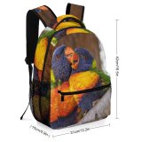 yanfind Children's Backpack  Focus   Parrot Depth Wood Avian Field Plumage Tropical Outdoors Preschool Nursery Travel Bag