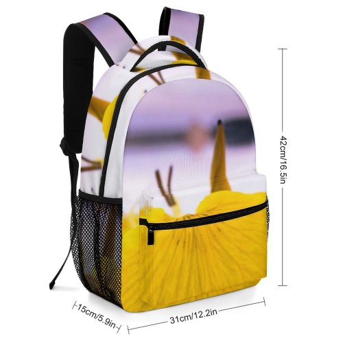 yanfind Children's Backpack Flower Petal  Plant  Daffodil Botanical Floral Petals Bloom Spring Purple Preschool Nursery Travel Bag