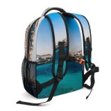 yanfind Children's Backpack Bay Tourist Mykonos Greece Vacation Destination Daylight Travel Island Mikonos Beach Turquoise Preschool Nursery Travel Bag