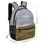 yanfind Children's Backpack Field Grassland Outdoors Countryside Paddy Land Grey Preschool Nursery Travel Bag