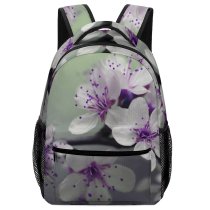 yanfind Children's Backpack  Purple Beautiful Plant Delicate Flowers Season Desktop Stem Macro Growth Blooming Preschool Nursery Travel Bag