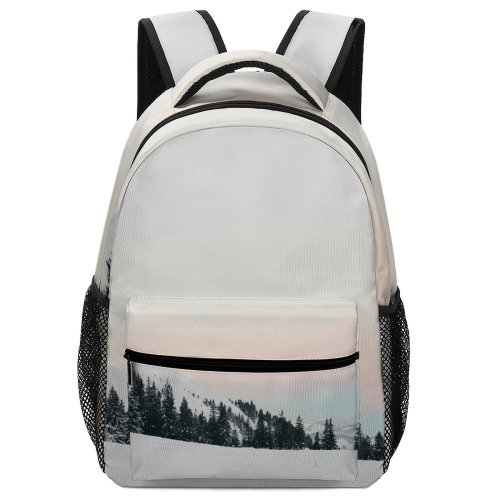 yanfind Children's Backpack Landscape Sunrise Abies Pine Plant Forest Switzerland Pictures Outdoors Grey Snow Preschool Nursery Travel Bag