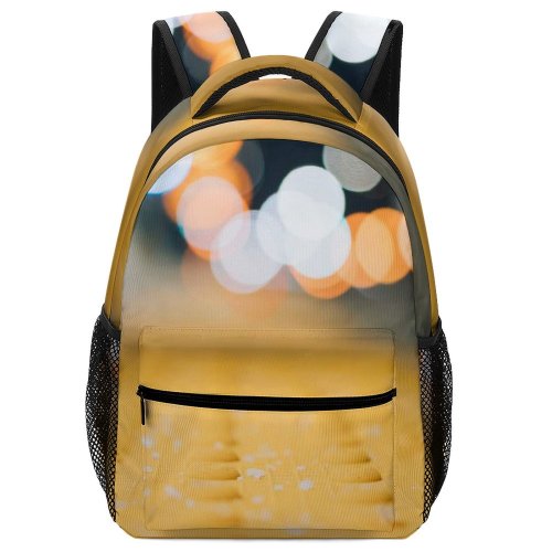 yanfind Children's Backpack  Bokeh Focus Abstract  Round Illuminated Lights Table Insubstantial Preschool Nursery Travel Bag