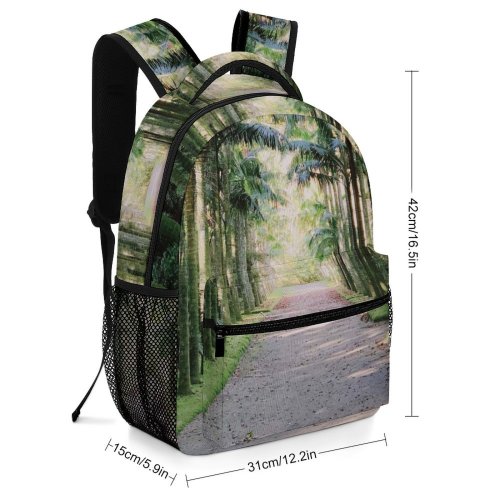 yanfind Children's Backpack Garden Outdoors Arbour Path Porch Meditation Park Greenery  Palm Island Terra Preschool Nursery Travel Bag