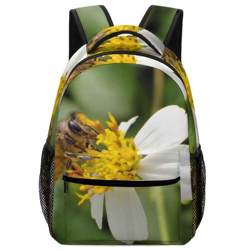 yanfind Children's Backpack Flora City Bumblebee Raya  Andrena Domain Plant Pollen Haroki Public Preschool Nursery Travel Bag