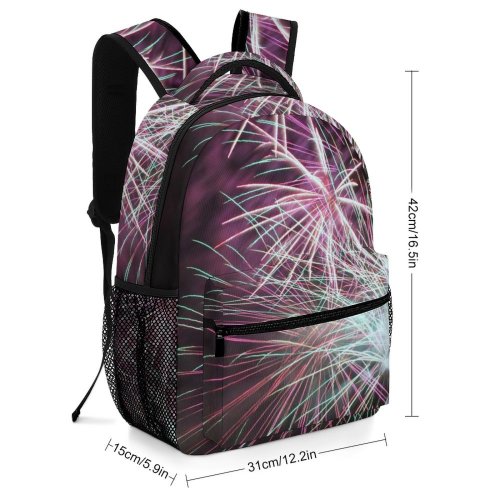 yanfind Children's Backpack Fireworks Year Eve Celebrations Night Light Lights Countdown Midnight Event Sky Preschool Nursery Travel Bag