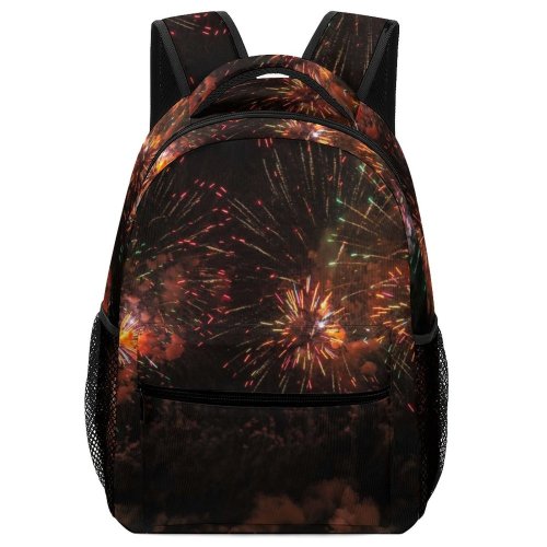 yanfind Children's Backpack Festival Fireworks Evening Colorful Explosion Display Eve Celebrate Year Party Sparks Preschool Nursery Travel Bag