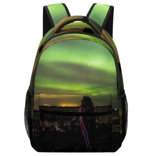 yanfind Children's Backpack Girl Beautiful Dark Exploration Lights Scenery Adventure Landscape Evening Travel Iceland Light Preschool Nursery Travel Bag
