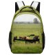 yanfind Children's Backpack Field Grassland Outdoors Cattle Cow Countryside Farm Grazing Meadow Pasture Ranch Rural Preschool Nursery Travel Bag