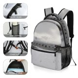 yanfind Children's Backpack Blizzard Outdoors Snow Storm Winter Grey Stock Preschool Nursery Travel Bag