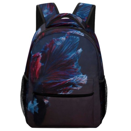 yanfind Children's Backpack  Betta Dark  Underwater Aquatic Marine Aquarium Light Tropical Action Sea Preschool Nursery Travel Bag