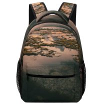 yanfind Children's Backpack Afterglow Scenery Surf Clouds Sunset Oceanside Beach Peaceful Sunrise Tranquil Scenic Outdoors Preschool Nursery Travel Bag