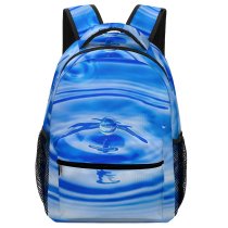 yanfind Children's Backpack  Clear Aqua Smooth Drop  Droplets Wave Motion Texture Bubble Drops Preschool Nursery Travel Bag