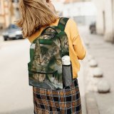yanfind Children's Backpack Young Tabby Whiskers Curiosity Cute Little Adorable Kittens Furry Face Cat Fur Preschool Nursery Travel Bag